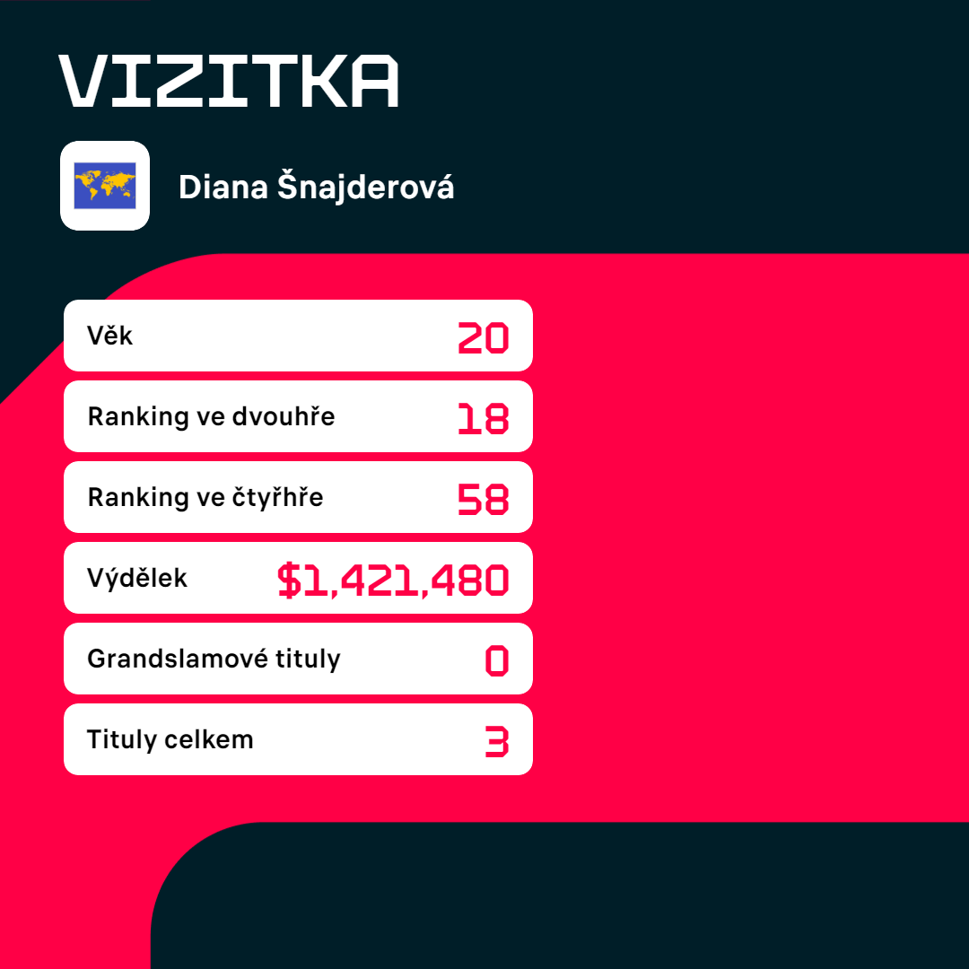 Vizitka Diany Šnajderové.